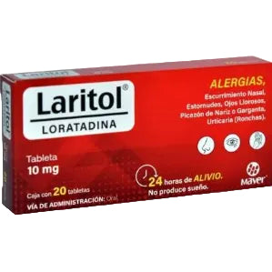 Laritol 10Mg Con 20 Tabletas (Loratadina) 7502009742828