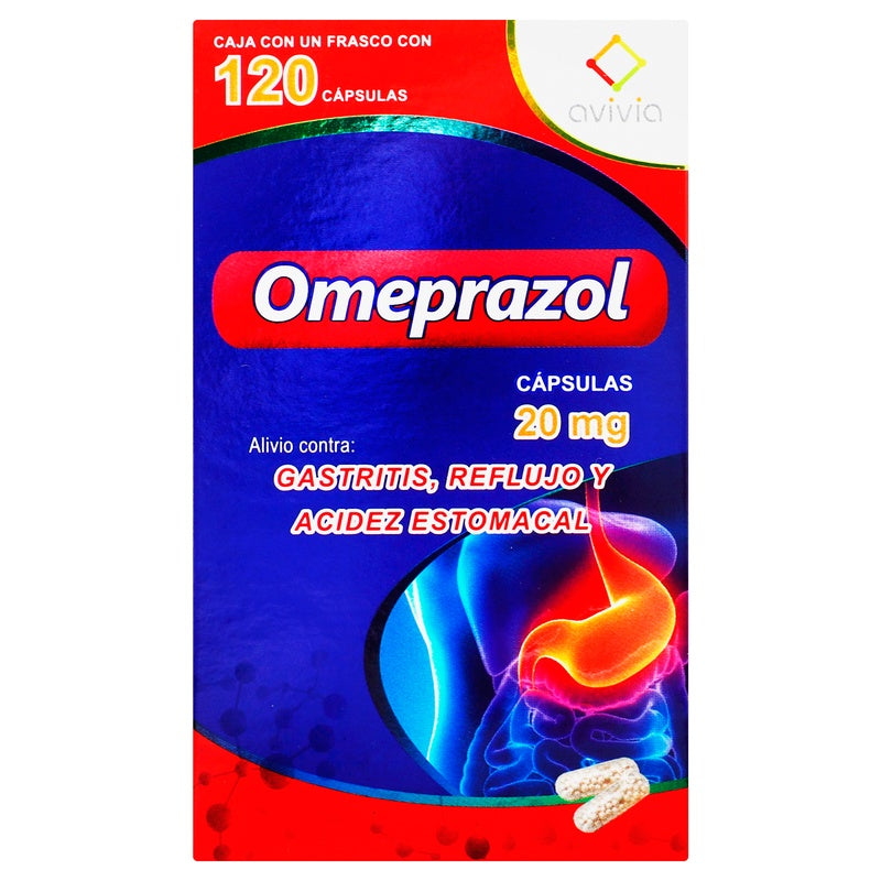 Omeprazol 20 Mg Con 120 Capsulas Avivia 7502216803817