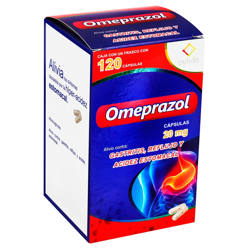 Omeprazol 20 Mg Con 120 Capsulas Avivia 7502216803817