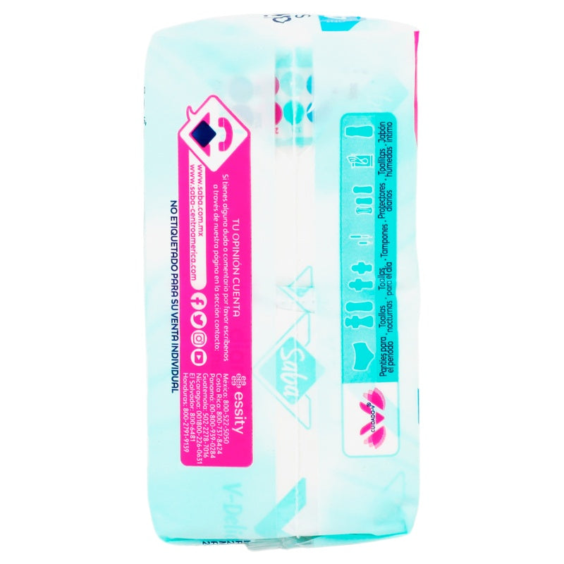 Panty Protectores Saba Sensiti-V Largo Con 40 7501019040351