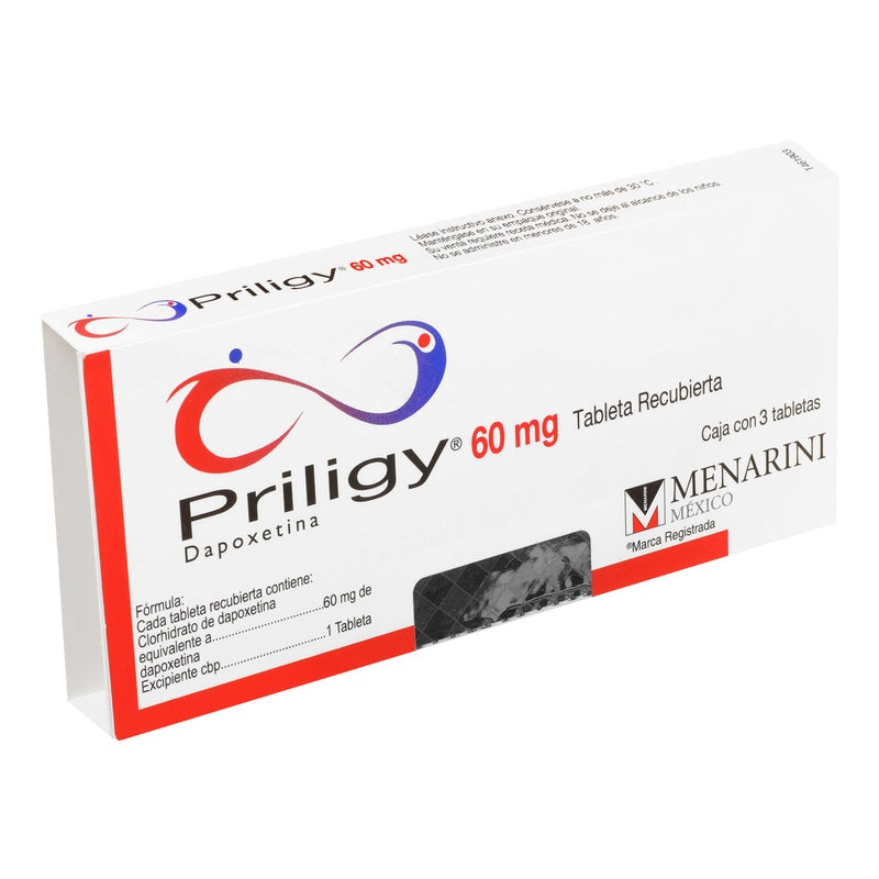 Priligy 60 Mg Con 3 Tabletas Recubiertas 7503013834011