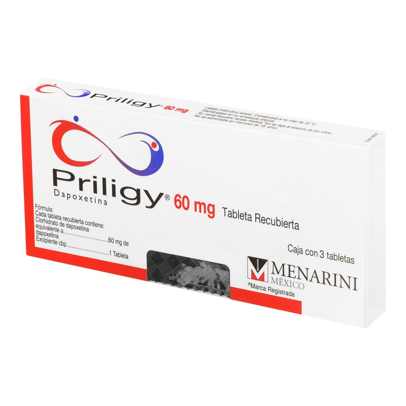 Priligy 60 Mg Con 3 Tabletas Recubiertas 7503013834011