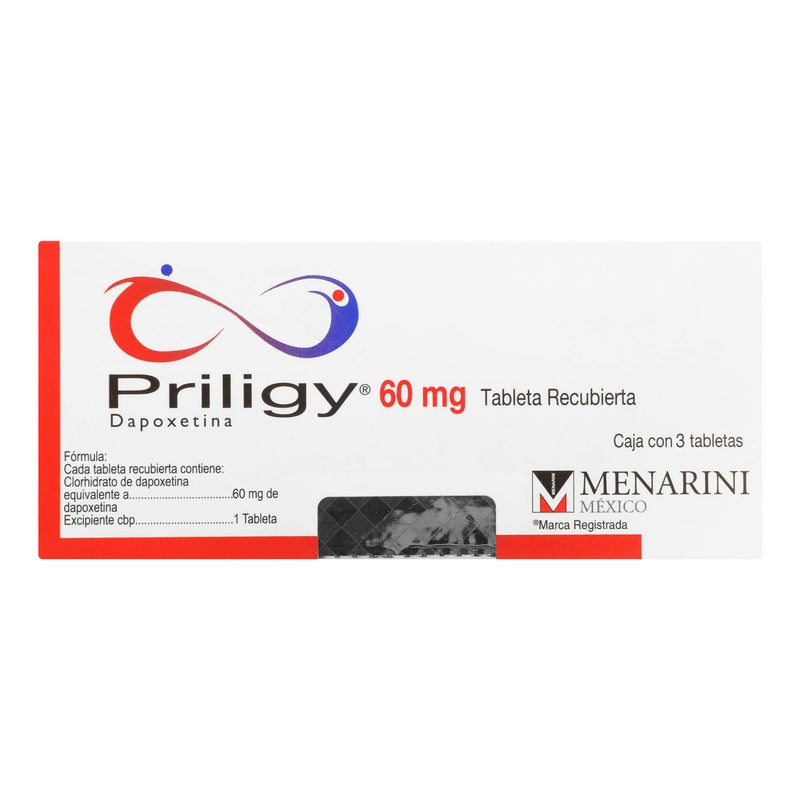 Priligy 60 Mg Con 3 Tabletas Recubiertas 7503013834011