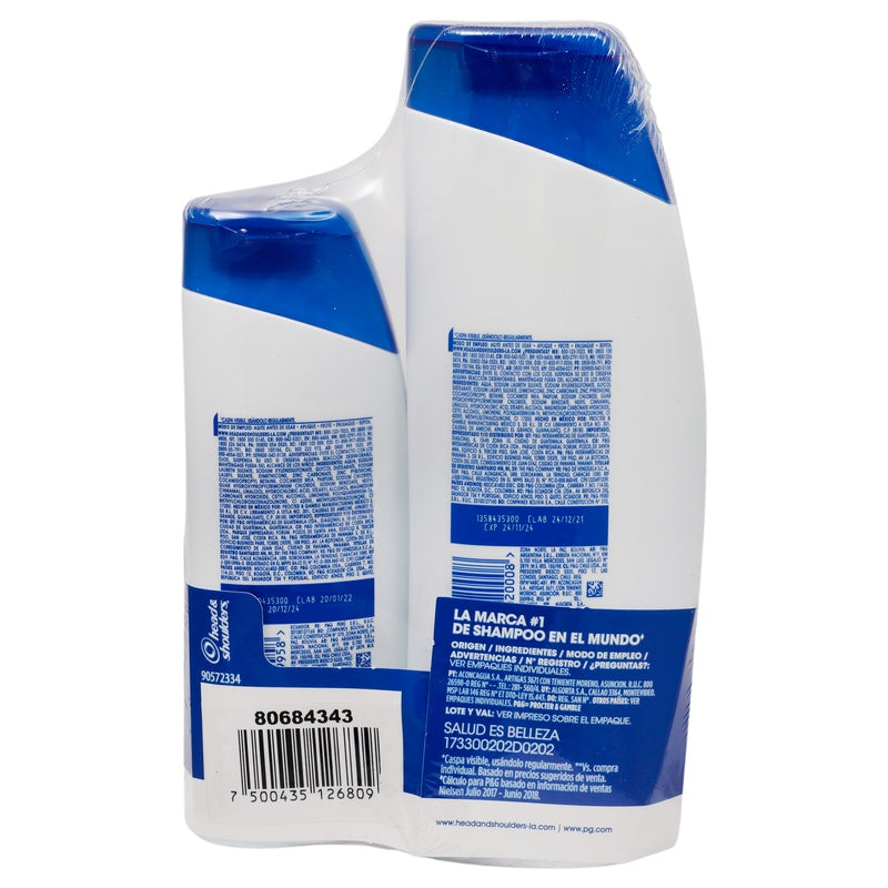 Shampoo Head & Shoulders Limpieza Renovadora 375 Ml- Sh Limpieza Renovadora 180 Ml 7500435126809