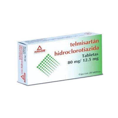 Telmisartan/Hidroclorotiazida 80Mg/12.5Mg Con 28 Amsa Tabletas 7501349029736