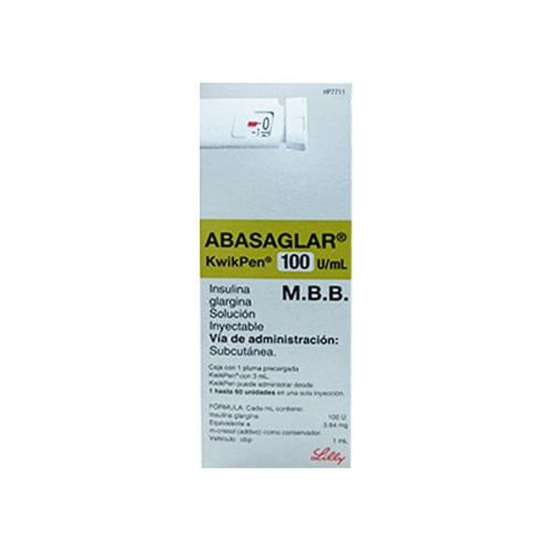 Abasaglar 100U / Ml Kwikpen 3 Ml 1 Solución Inyectable