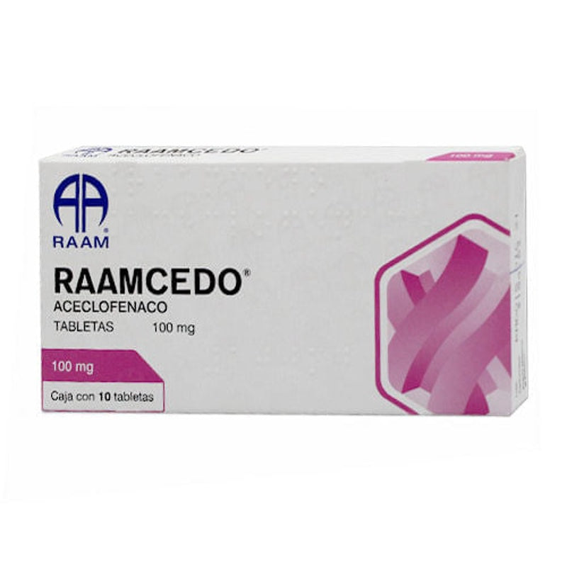 Aceclofenaco 100 Mg Con 10 Tabletas Raamcedo