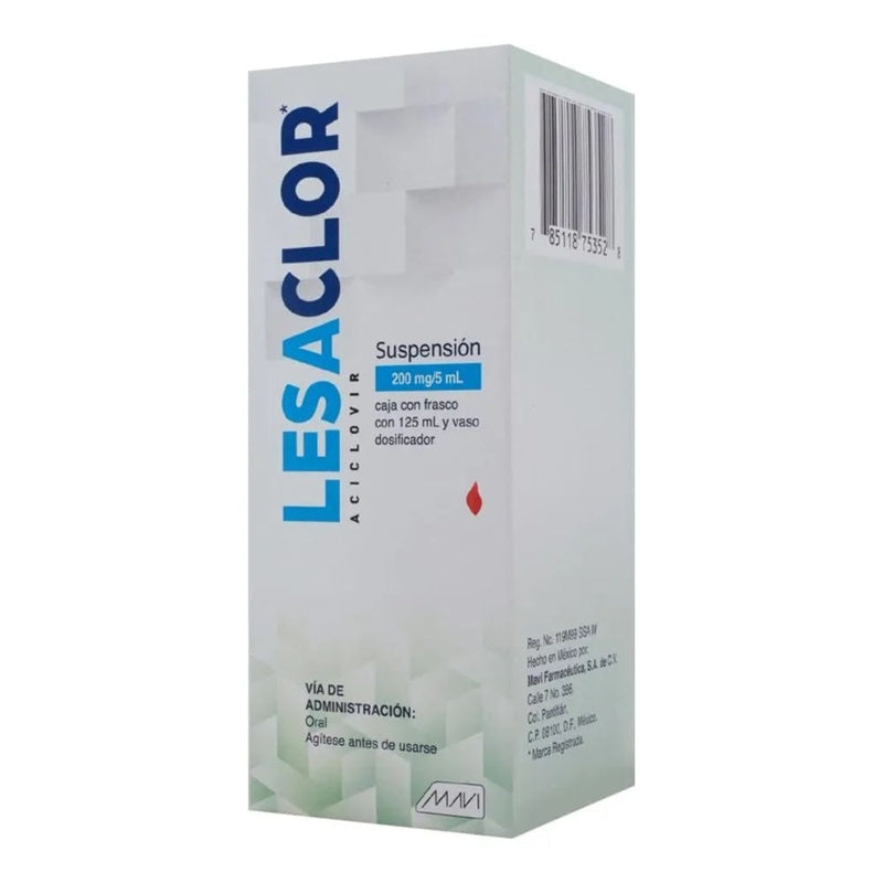 Aciclovir 200 Mg / 5 Ml 125 Ml Suspensión Lesaclor