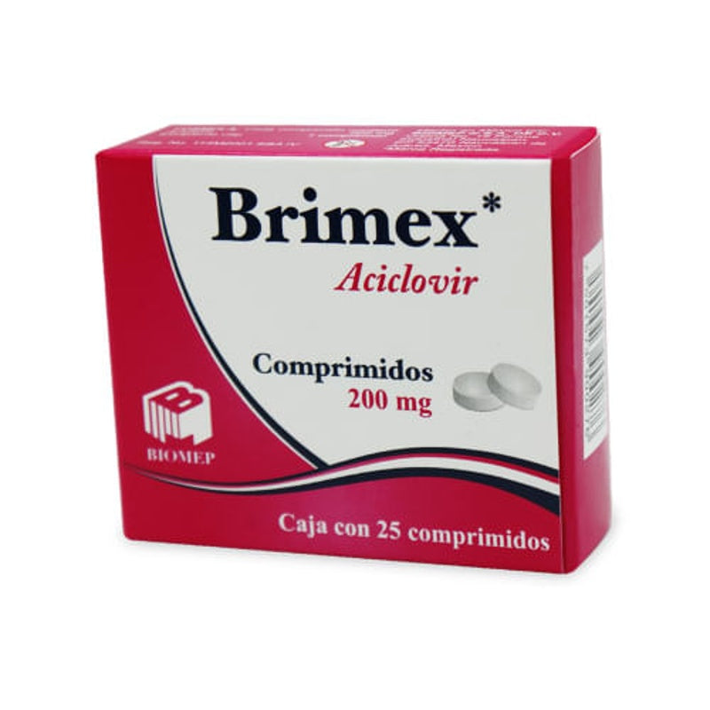 Aciclovir 200 Mg Con 25 Tabletas Brimex