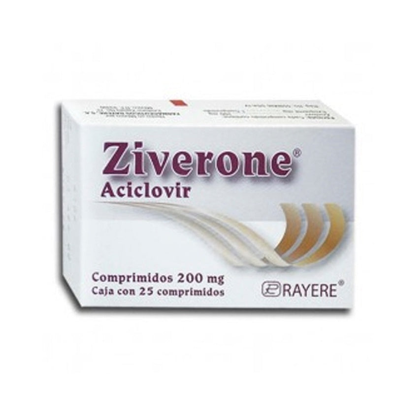 Aciclovir 200 Mg Con 25 Tabletas Ziverone