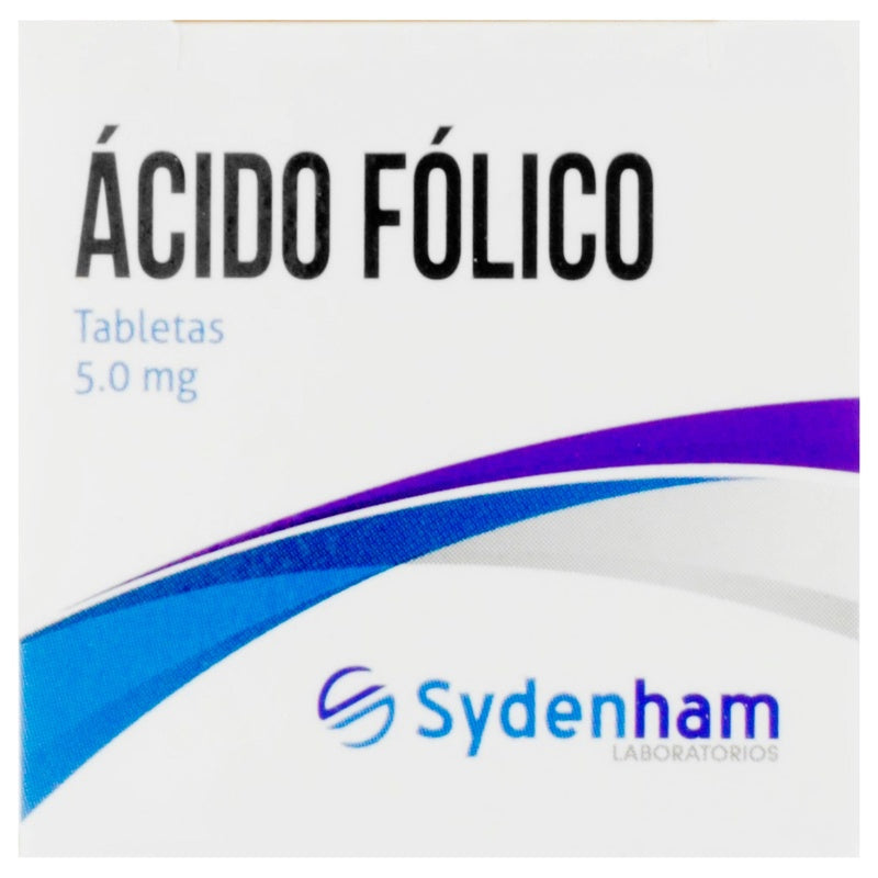 Acido Folico 5 Mg Con 20 Tabletas Sydenham 7502010580969 perfil 6