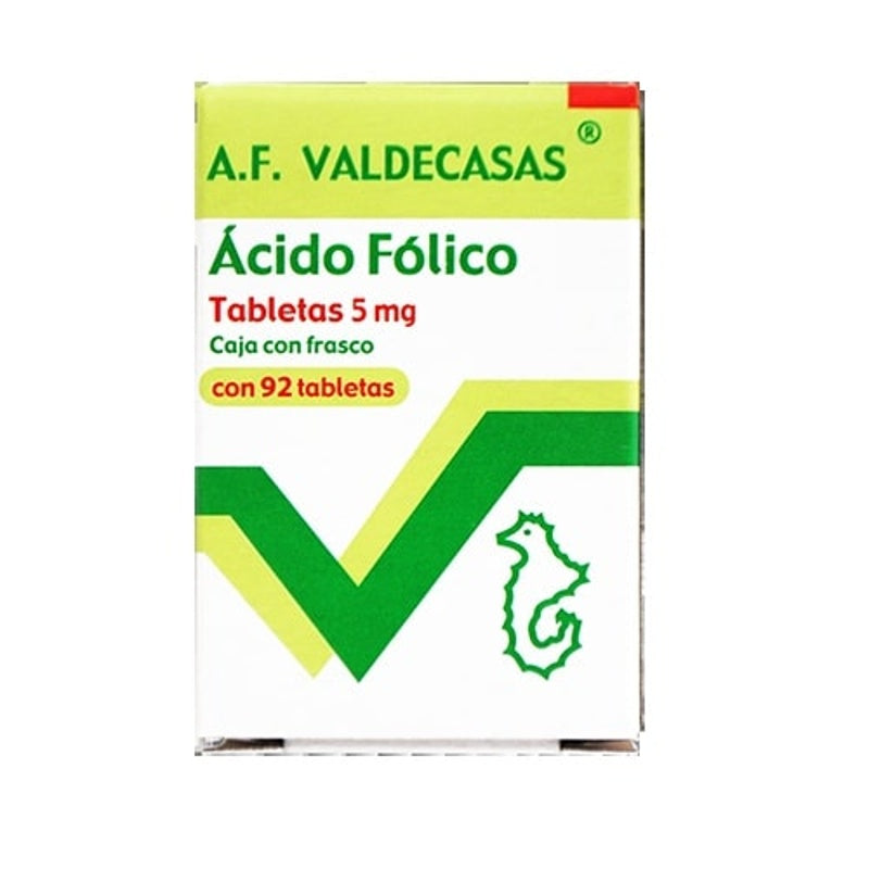 Acido Folico Valdecasas 5 Mg Con 92 Tabletas