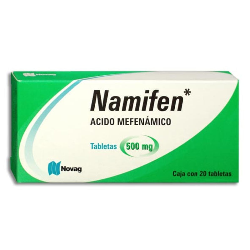 Acido Mefenamico 500 Mg Con 30 Tabletas Namifen
