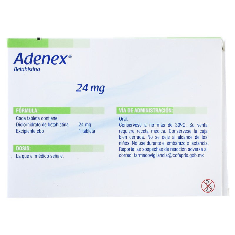 Adenex 24 Mg Con 30 Tabletas 7501125189463 7