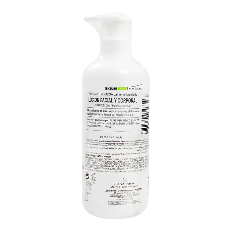 Aderma Exomega Control 400 Ml Loción Crema