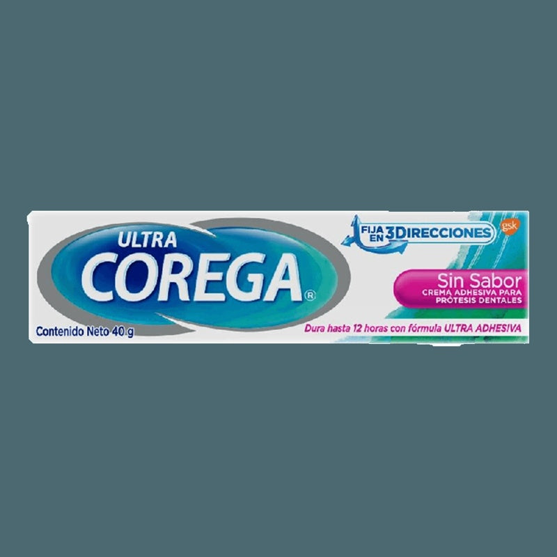 Adhesivo Corega Ultra Sin Sabor 40 G