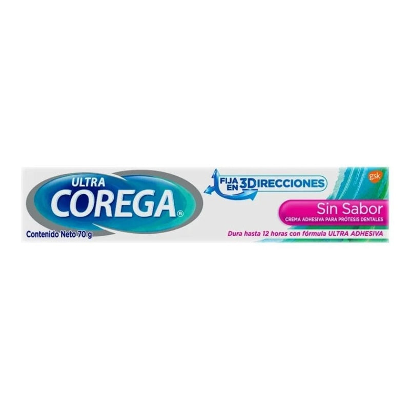 Adhesivo Corega Ultra Sin Sabor 70 G
