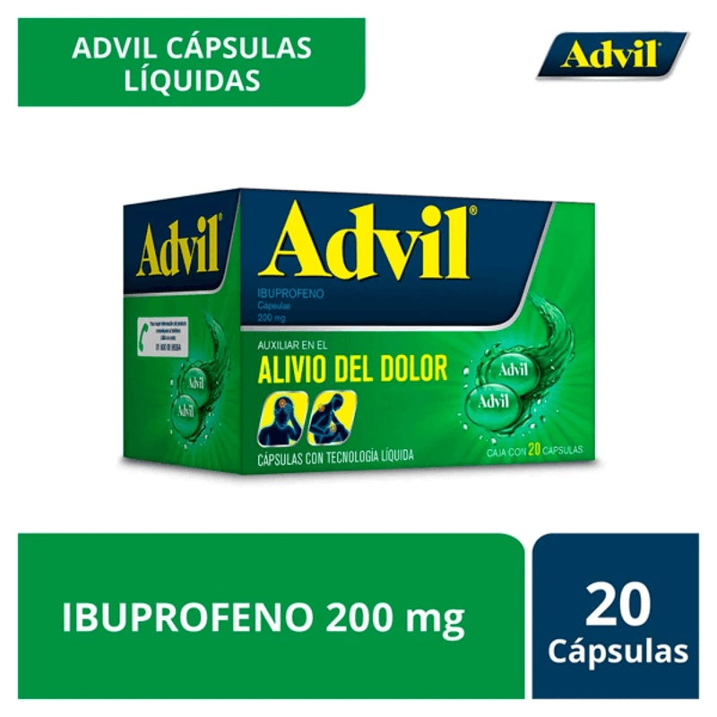 Advil Fast Gel 200 Mg Con 20 Capsulas
