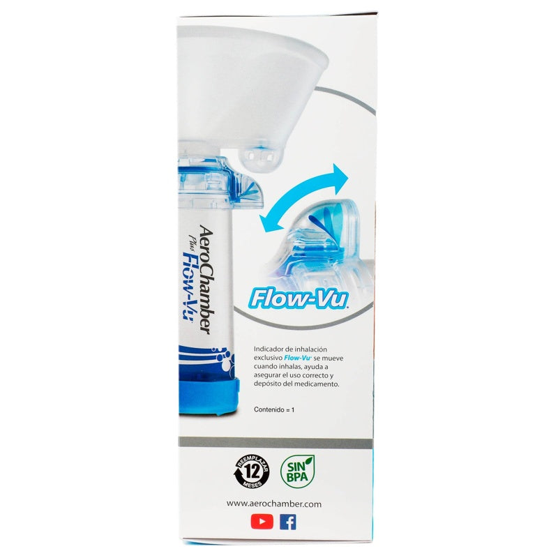 Aerochamber Plus Adulto Flow-Vu 762860013483 perfil 7