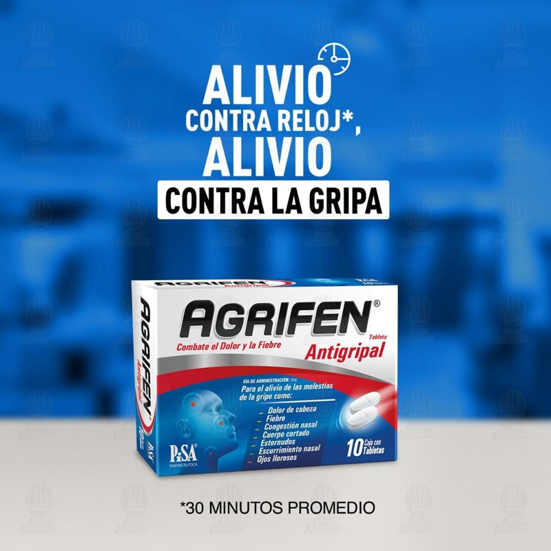 Agrifen 500 / 25 / 5 / 4 Mg Con 10 Tabletas