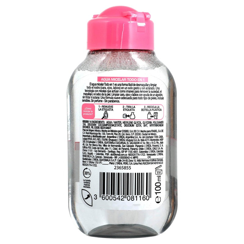 Agua Micelar Garnier Todo-1 100 Ml 3600542081160 perfil 4