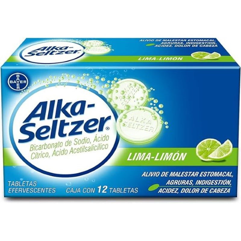 Alka Seltzer Lima Limon 12 Tabletas Efervecente
