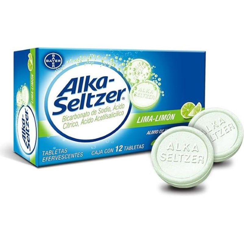 Alka Seltzer Lima Limon 12 Tabletas Efervecente