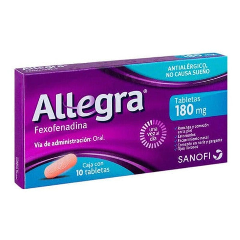 Allegra 180 Mg Con 10 Tabletas