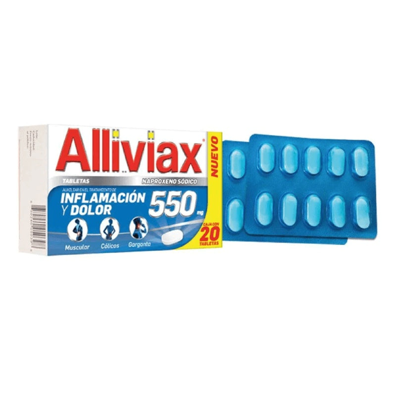 Alliviax 550 Mg Con 20 Tabletas