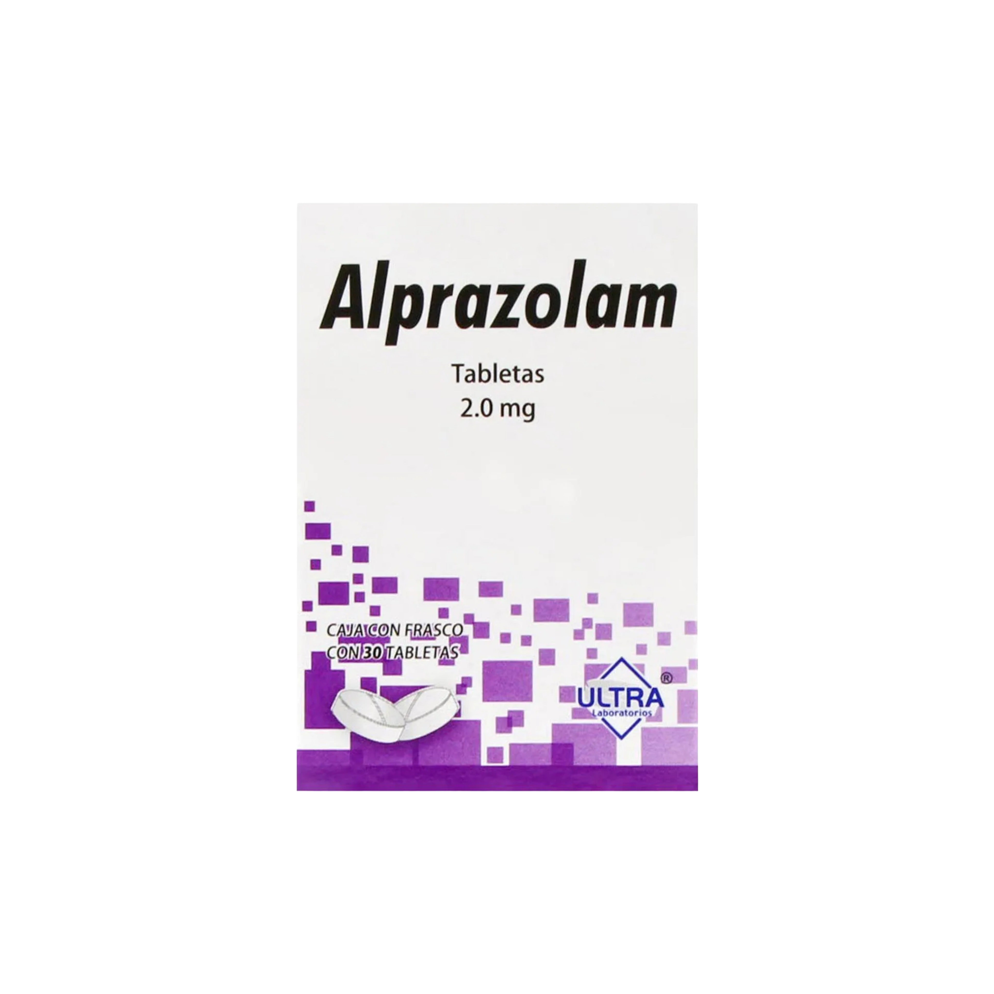Alprazolam 2 Mg Con 30 Tabletas Ultra 7502216796256