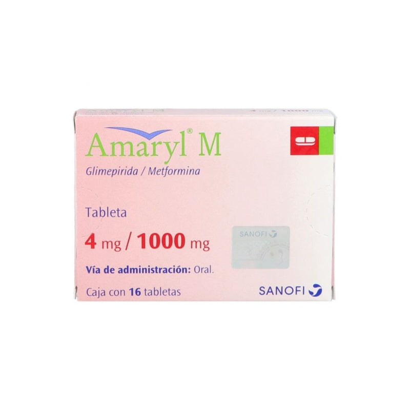 Amaryl M 4 / 1000 Mg Con 16 Tabletas
