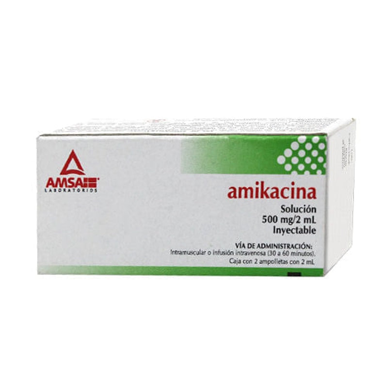 Amikacina Adulto 500 Mg / 2 Ml 2 Ml 2 Ampulas Amsa