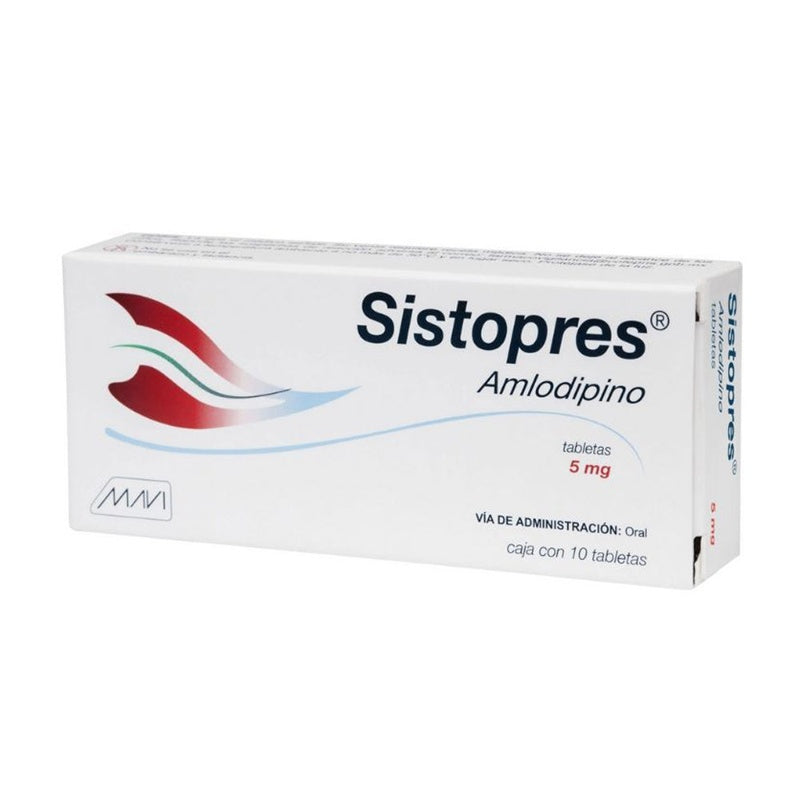 Amlodipino 5 Mg Con 10 Tabletas Sistopres 785120754643