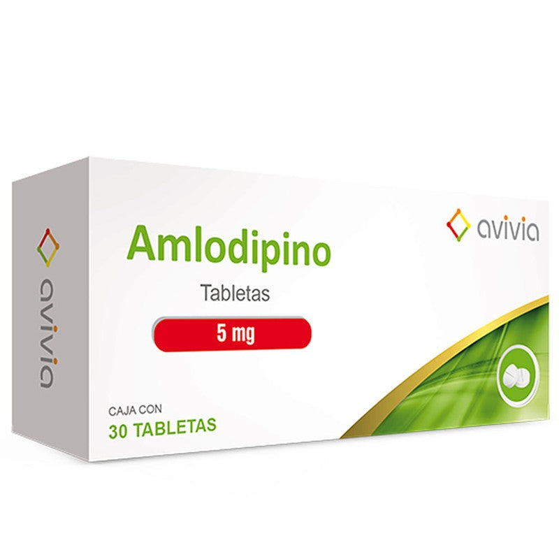 Amlodipino 5 Mg Con 30 Tabletas Avivia 7502216804661 2