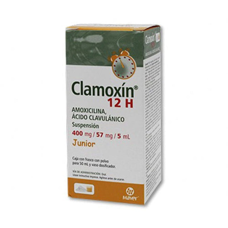 Amoxicilina / Acido Clavulanico 400 / 57 Mg / 5 Ml 50 Ml Suspensión Clamoxin Jr
