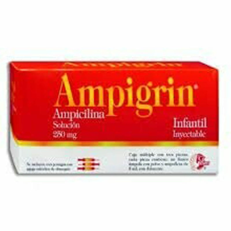 Ampicilina / Metamizol / Guaifenesina / Clorfenamina 250 / 200 /100/2 Mg 3 Ml 3 Fa Ampigrin Infantil