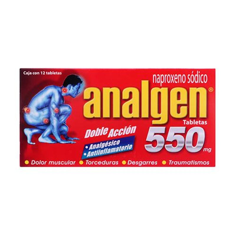 Analgen Doble 550 Mg Con 12 Tabletas