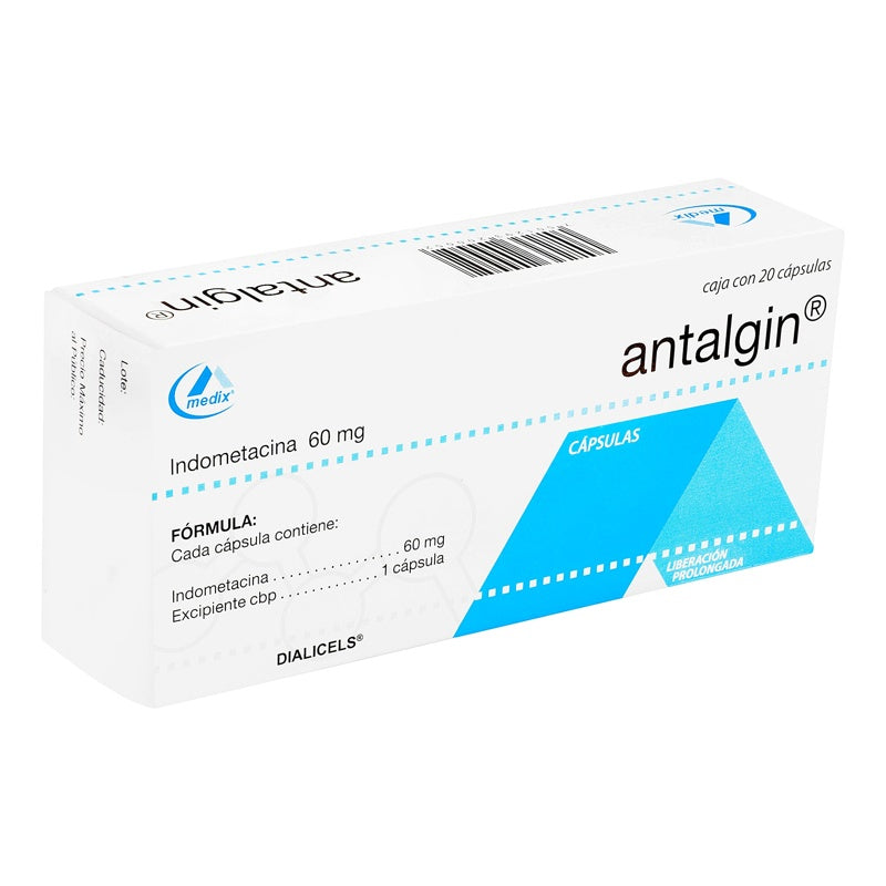 Antalgin 60 Mg Con 20 Capsulas