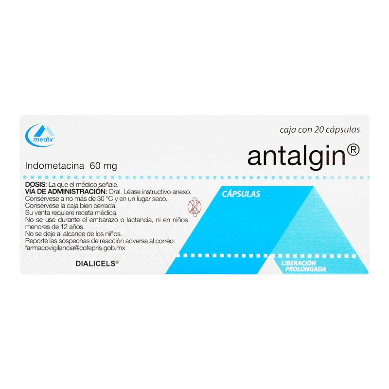 Antalgin 60 Mg Con 20 Capsulas
