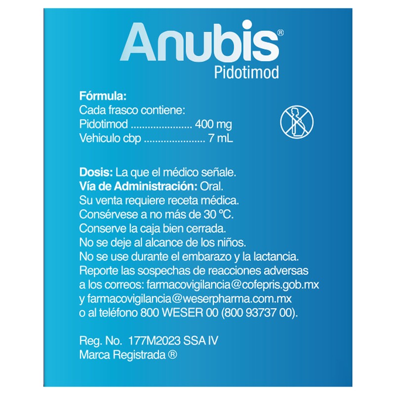 Anubis 400 Mg  7 Ml 7Frascos Oral 7501300450678 8