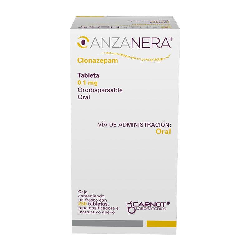 Anzanera 0.1 Mg Con 250 Tabletas Orodispersable