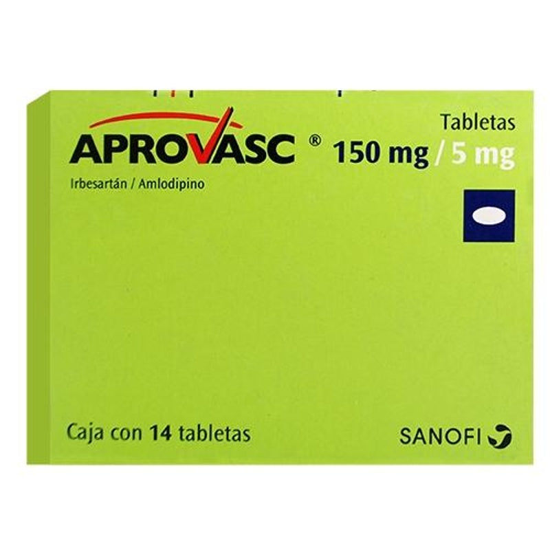 Aprovasc 150 / 5 Mg Con 14 Tabletas