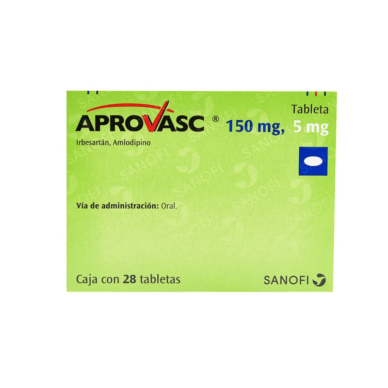 Aprovasc 150 / 5 Mg Con 28 Tabletas