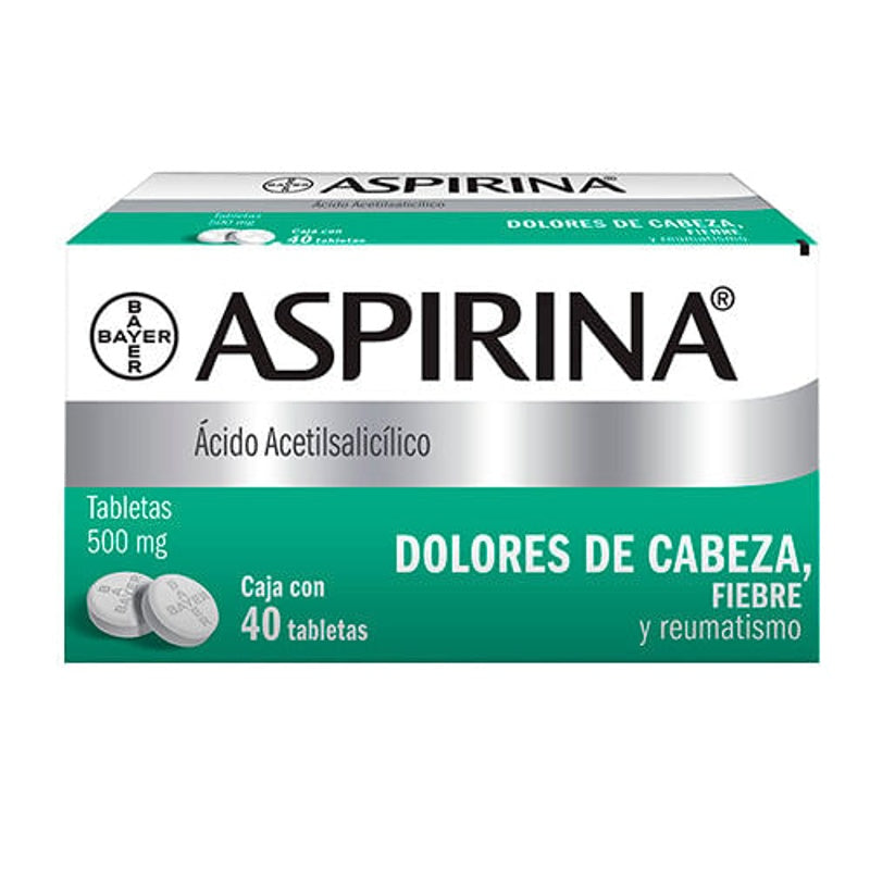 Aspirina Adulto 500 Mg Con 40 Tabletas