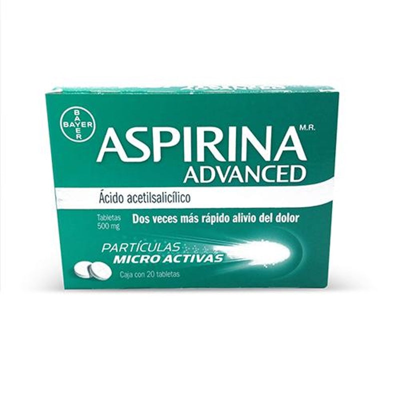 Aspirina Advanced 500 Mg Con 20 Tabletas