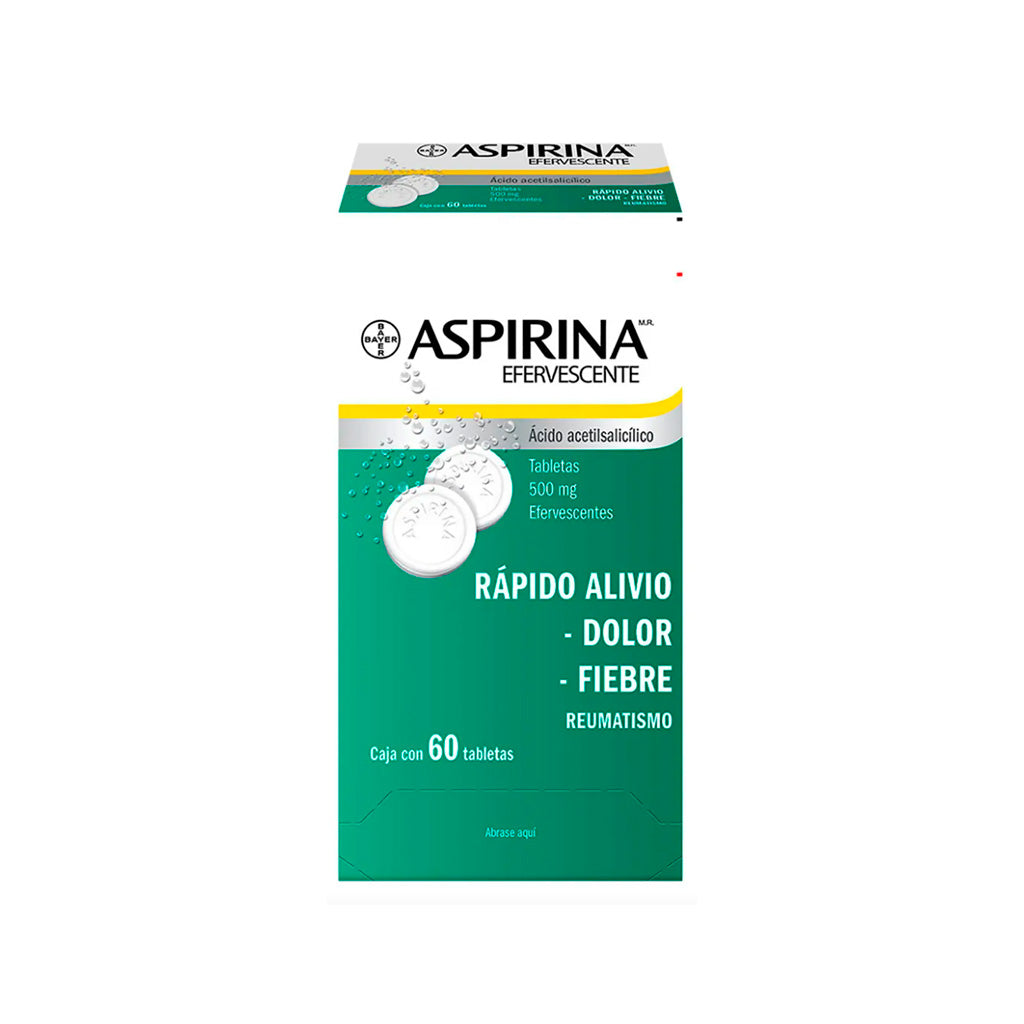 Aspirina 500 Mg Con 2 30 Tabletas Efervecente 7501008496725