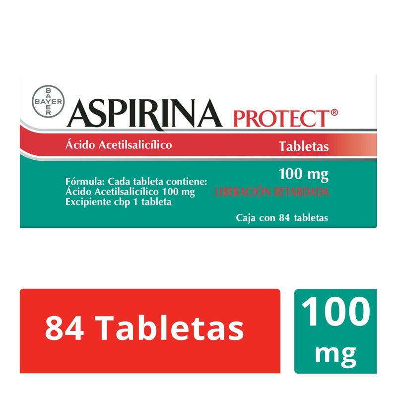 Aspirina Protec 100 Mg Con 84 Tabletas
