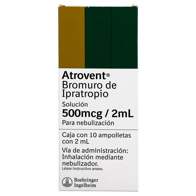 Atrovent 500Mcg Dosis Oral / Nasal 2 Ml 10 Ampolletas