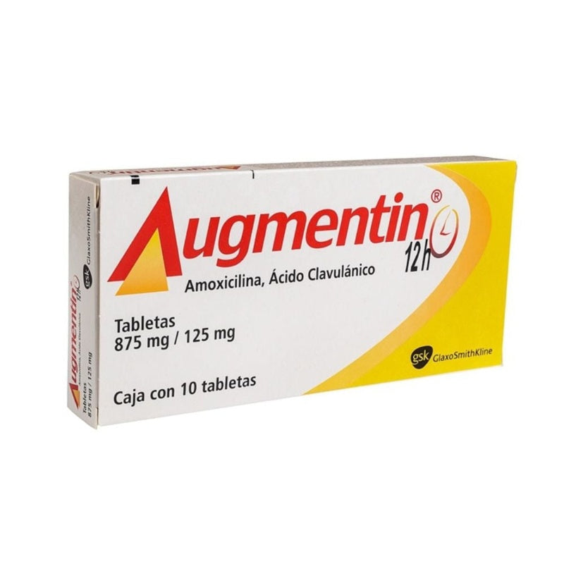 Augmentin 12H 875 / 125 Mg Con 10 Tabletas 7501064550751