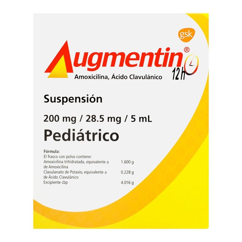 Augmentin 12H Pediátrico 200 / 28.5 Mg / 5 Ml 40 Ml Suspensión
